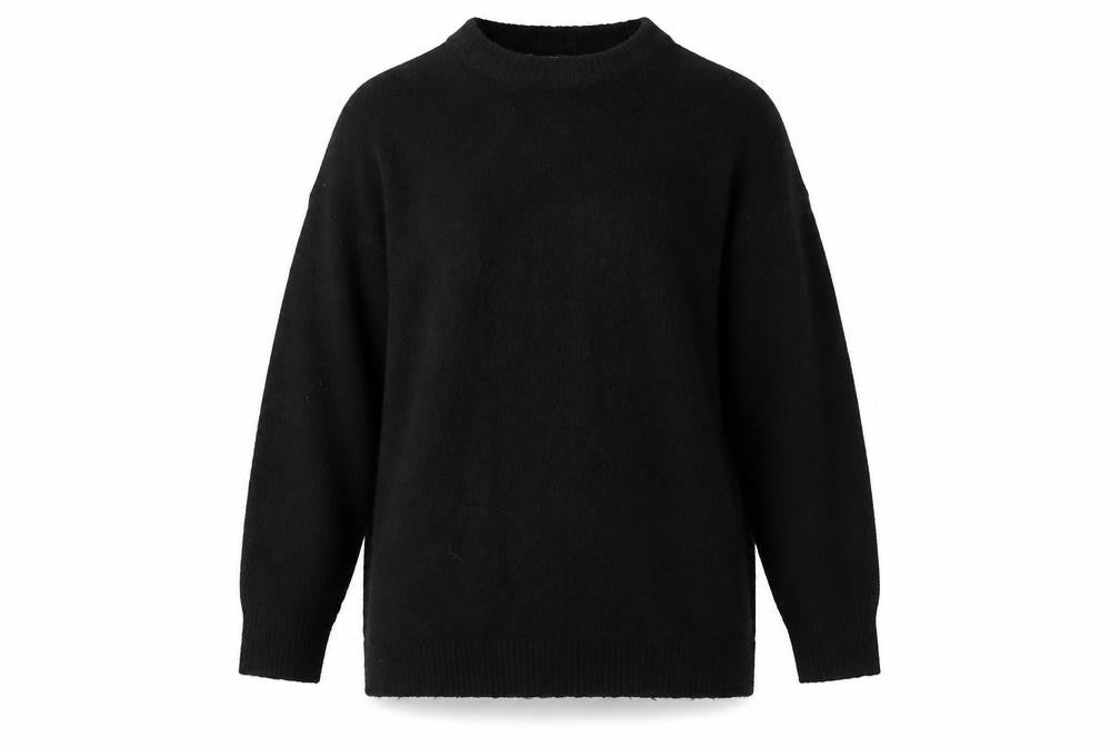 Bershka Womens Black Round Neck Polyester Pullover Jumper Size S