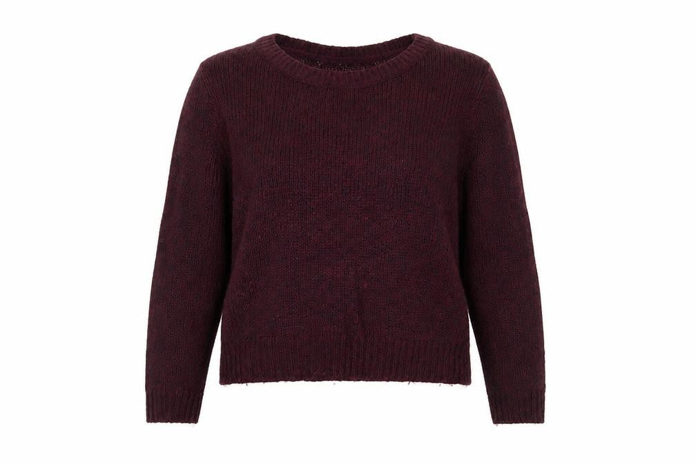 H&M Womens Purple Round Neck Polyester Pullover Jumper Size S