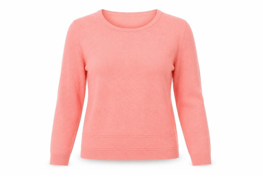 Vida Vi Womens Pink Round Neck Acrylic Pullover Jumper Size M