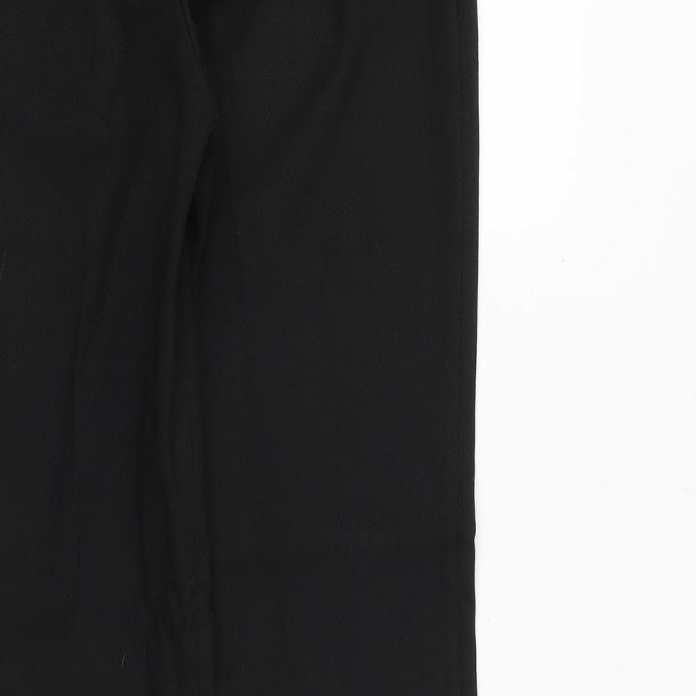NEXT Womens Black Polyester Dress Pants Trousers Size 10 Regular Zip