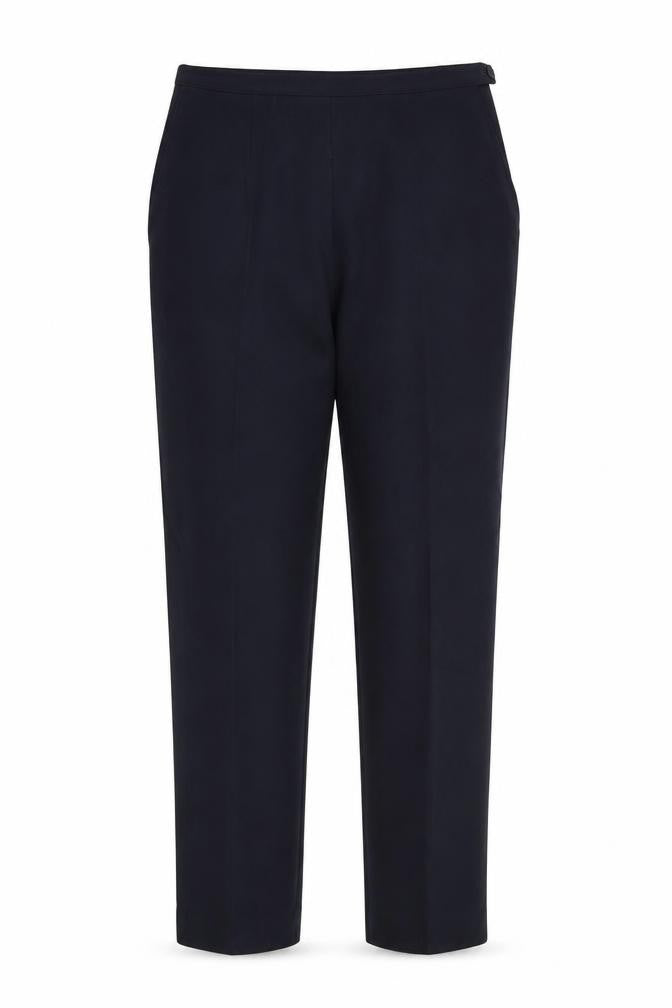 SARAH HAMILTON Womens Blue Polyester Trousers Size 12 Regular Zip