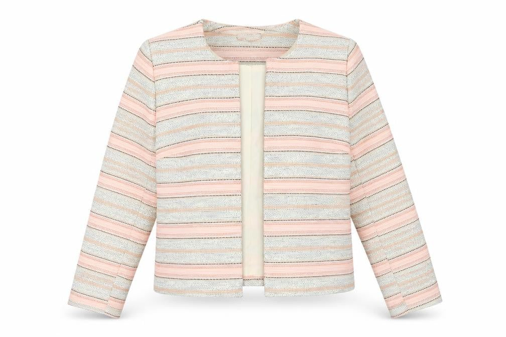 Bonmarché Womens Pink Geometric Jacket Blazer Size L