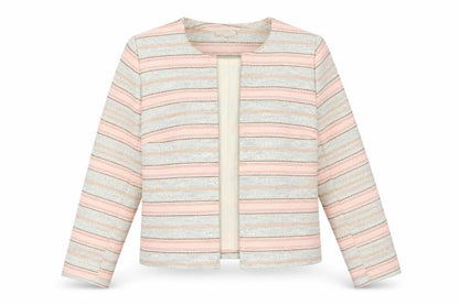 Bonmarché Womens Pink Geometric Jacket Blazer Size L