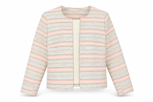 Bonmarché Womens Pink Geometric Jacket Blazer Size L