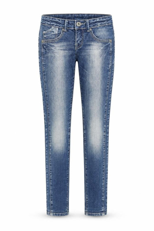 slivillim Womens Blue Cotton Skinny Jeans Size 8 Regular Zip