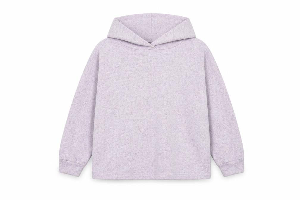 Marks & Spencer Girls Purple Viscose Pullover Hoodie Size 6-7 Years Pullover