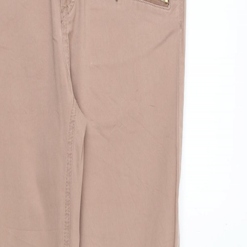 sinsay Womens Pink Cotton Skinny Jeans Size L Regular Zip