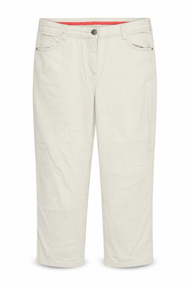 Cecil Womens Beige Polyester Cropped Trousers Size 34 in Regular Zip