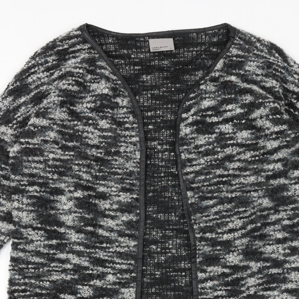 VERO MODA Womens Black V-Neck Acrylic Cardigan Jumper Size M