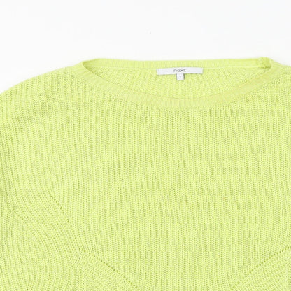 Next Womens Green Round Neck Acrylic Pullover Jumper Size S