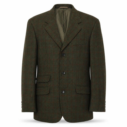 SCOTT Mens Green Check Wool Jacket Blazer Size 38 Regular