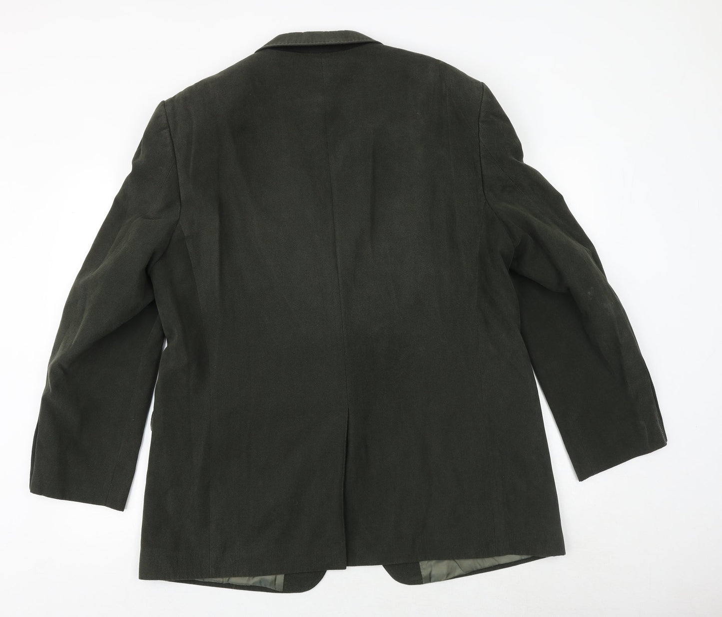 Marks and Spencer Mens Green Polyester Jacket Blazer Size 42 Regular