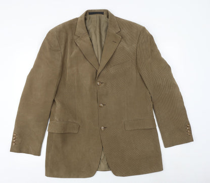 Marks & Spencer Mens Brown Polyester Jacket Blazer Size 40 Regular