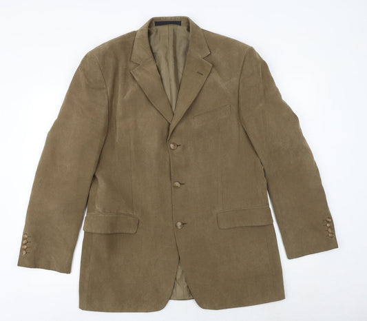 Marks and Spencer Mens Brown Polyester Jacket Blazer Size 40 Regular
