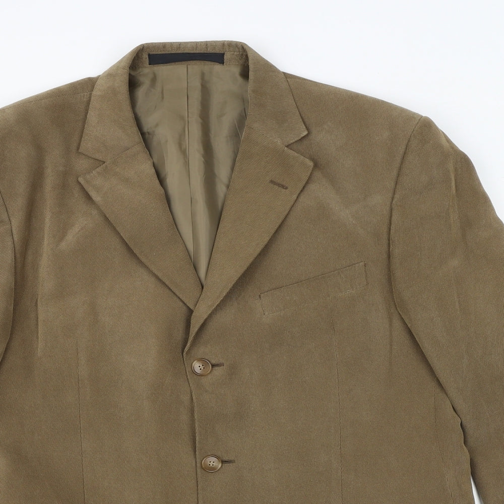 Marks and Spencer Mens Brown Polyester Jacket Blazer Size 40 Regular