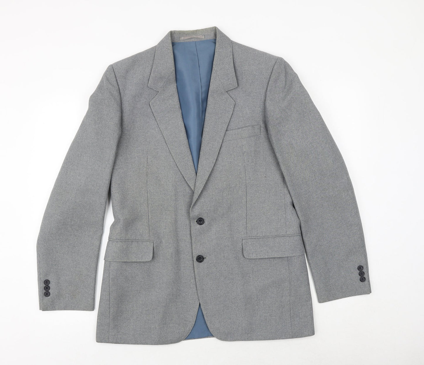 C&A Mens Grey Nylon Jacket Suit Jacket Size 38 Regular