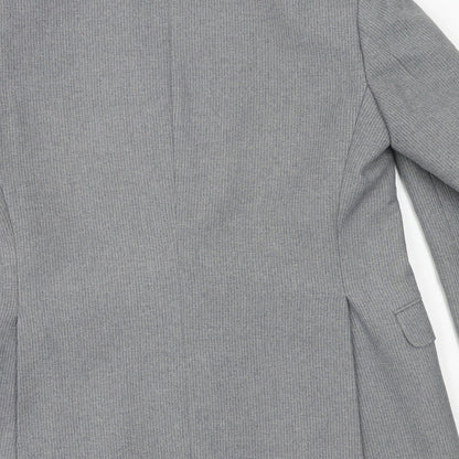 C&A Mens Grey Nylon Jacket Suit Jacket Size 38 Regular