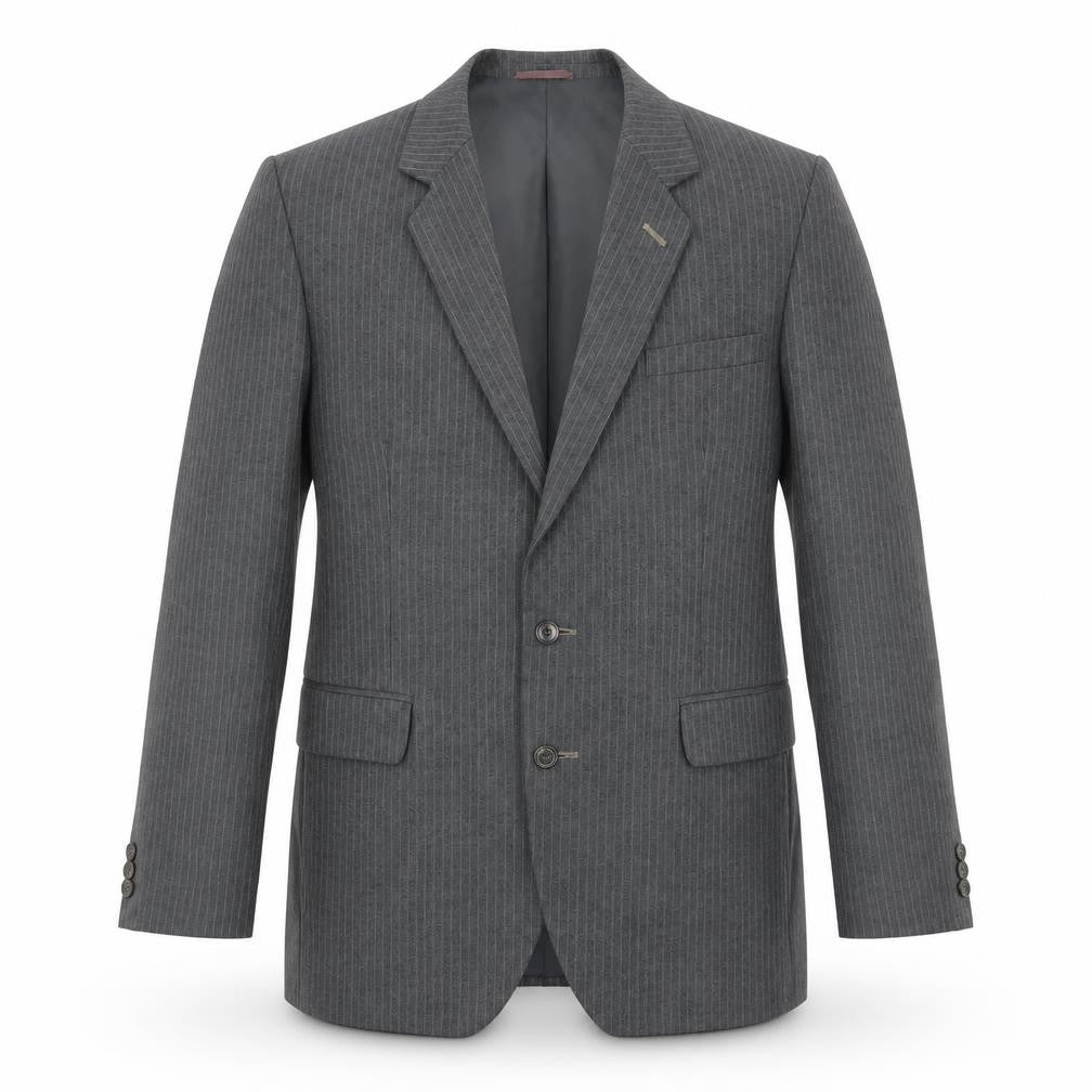 Spector Mens Grey Striped Wool Jacket Suit Jacket Size 42 Regular