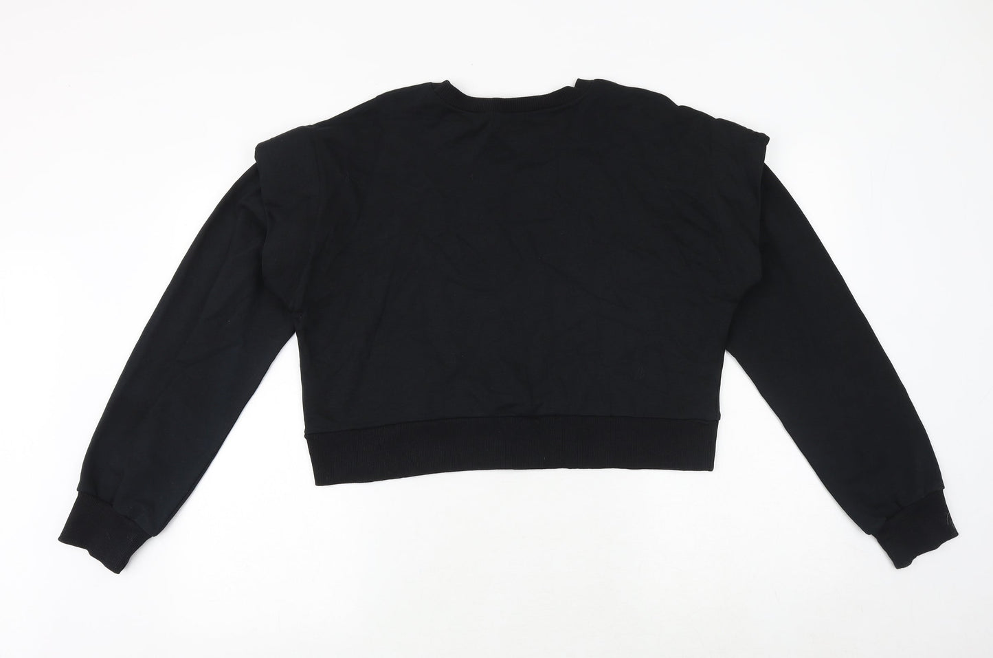 ASOS Womens Black Cotton Pullover Sweatshirt Size 10 Pullover