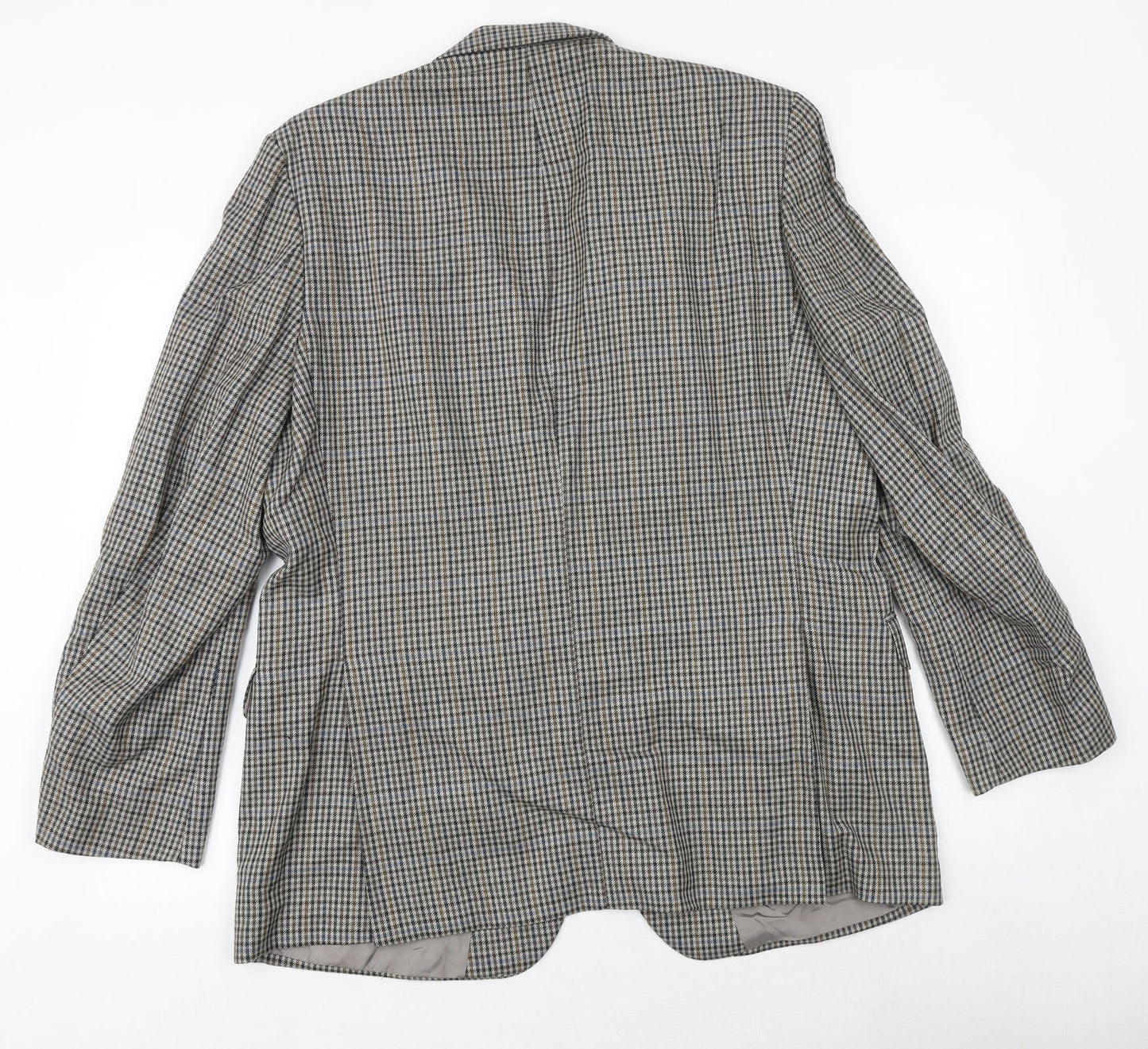 St Michael Mens Multicoloured Geometric Wool Jacket Blazer Size 42 Regular