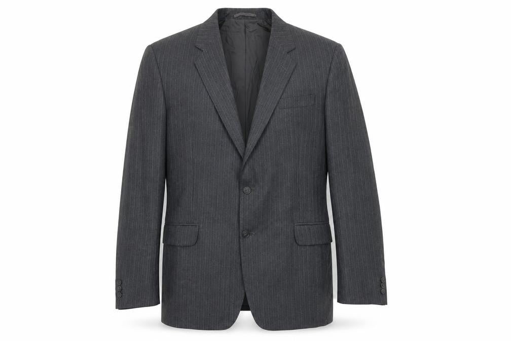 Hepworths Mens Grey Striped Wool Jacket Suit Jacket Size 40 Regular