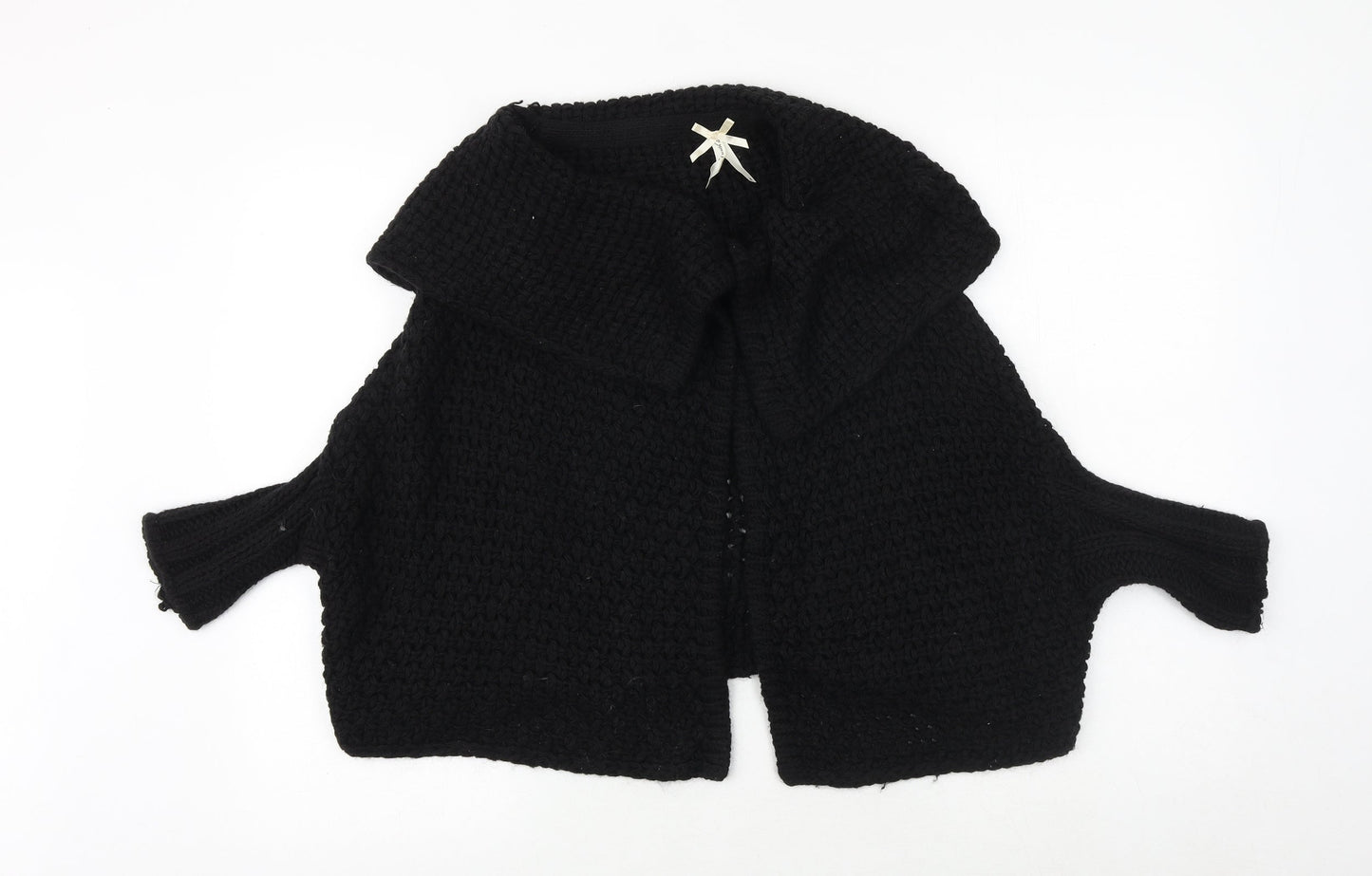 NEXT Womens Black V-Neck Acrylic Cardigan Jumper Size M