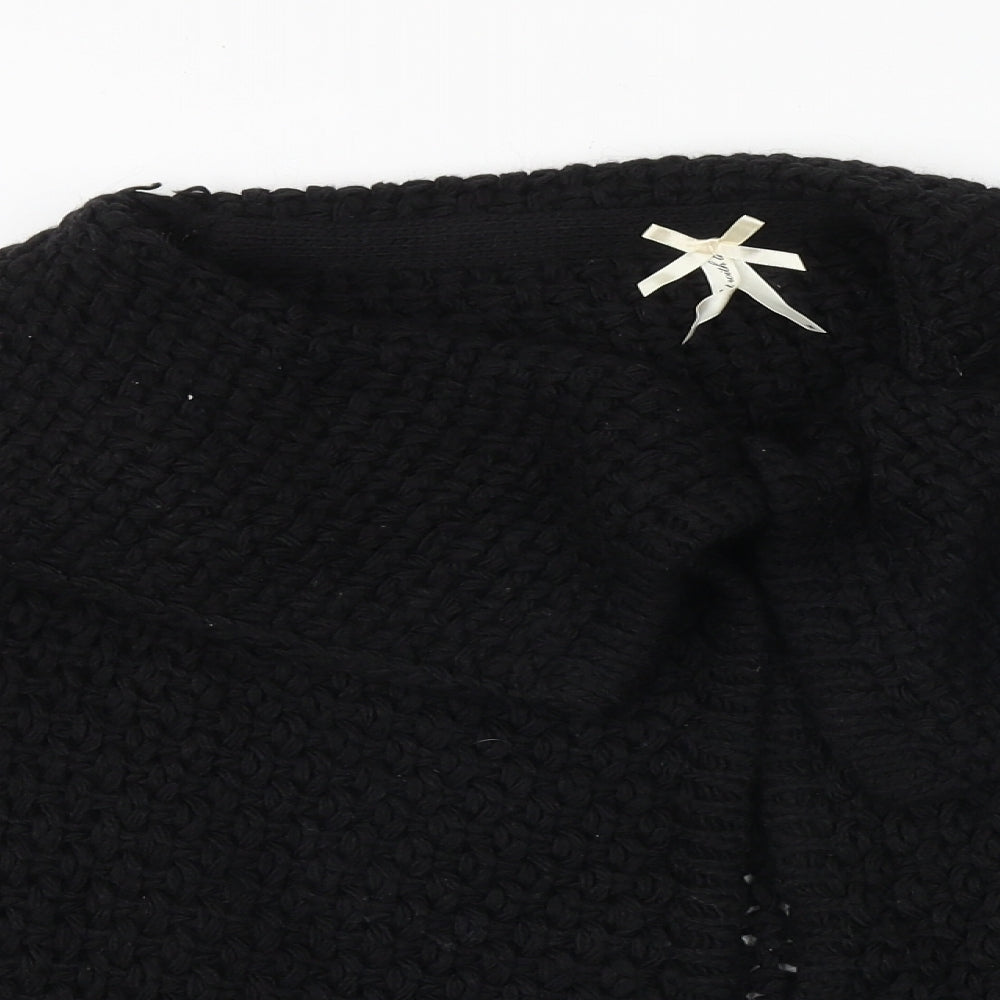 NEXT Womens Black V-Neck Acrylic Cardigan Jumper Size M