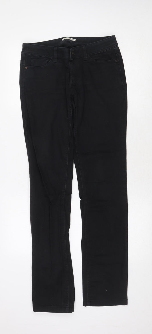 De. Corp Womens Black Cotton Straight Jeans Size 32 in Regular Zip