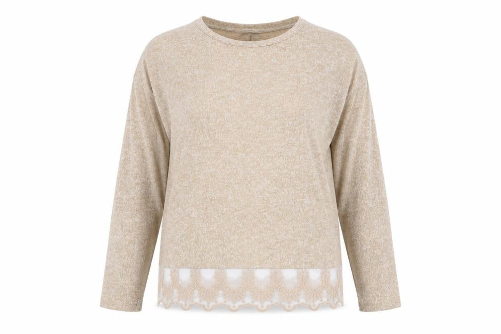 NEXT Womens Beige Round Neck Polyester Pullover Jumper Size 12