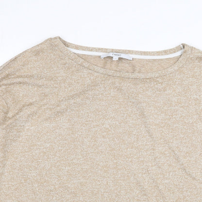 Next Womens Beige Round Neck Polyester Pullover Jumper Size 12