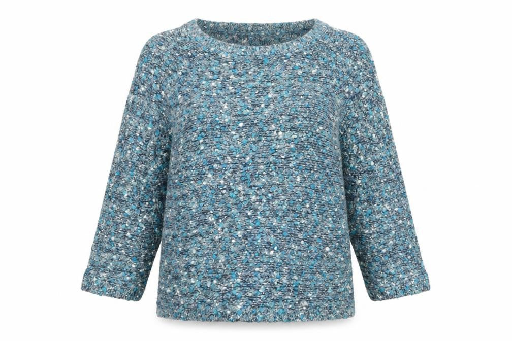 Bonmarché Womens Green Round Neck Acrylic Pullover Jumper Size M
