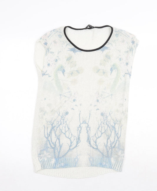 Dorothy Perkins Womens Multicoloured Round Neck Acrylic Pullover Jumper Size 8