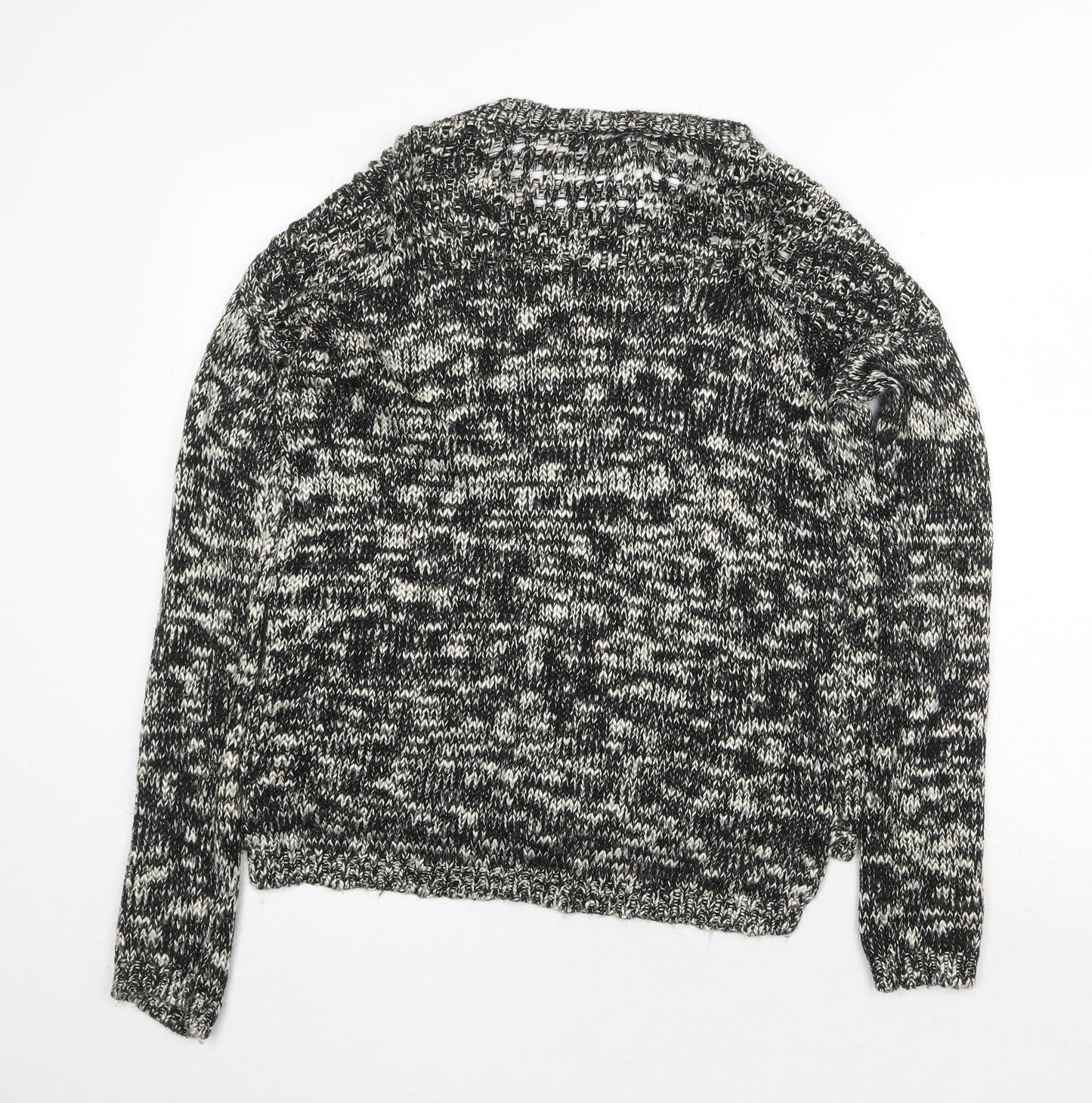 JACK Womens Black Round Neck Acrylic Pullover Jumper Size S