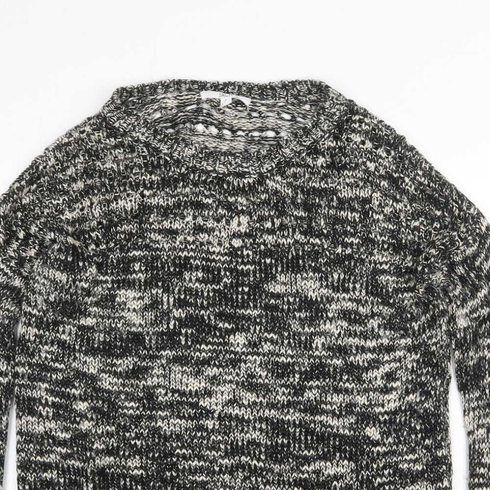 JACK Womens Black Round Neck Acrylic Pullover Jumper Size S
