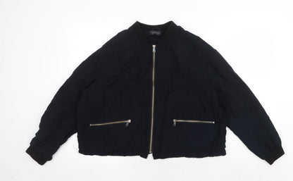 Topshop Womens Blue Jacket Size 8 Zip