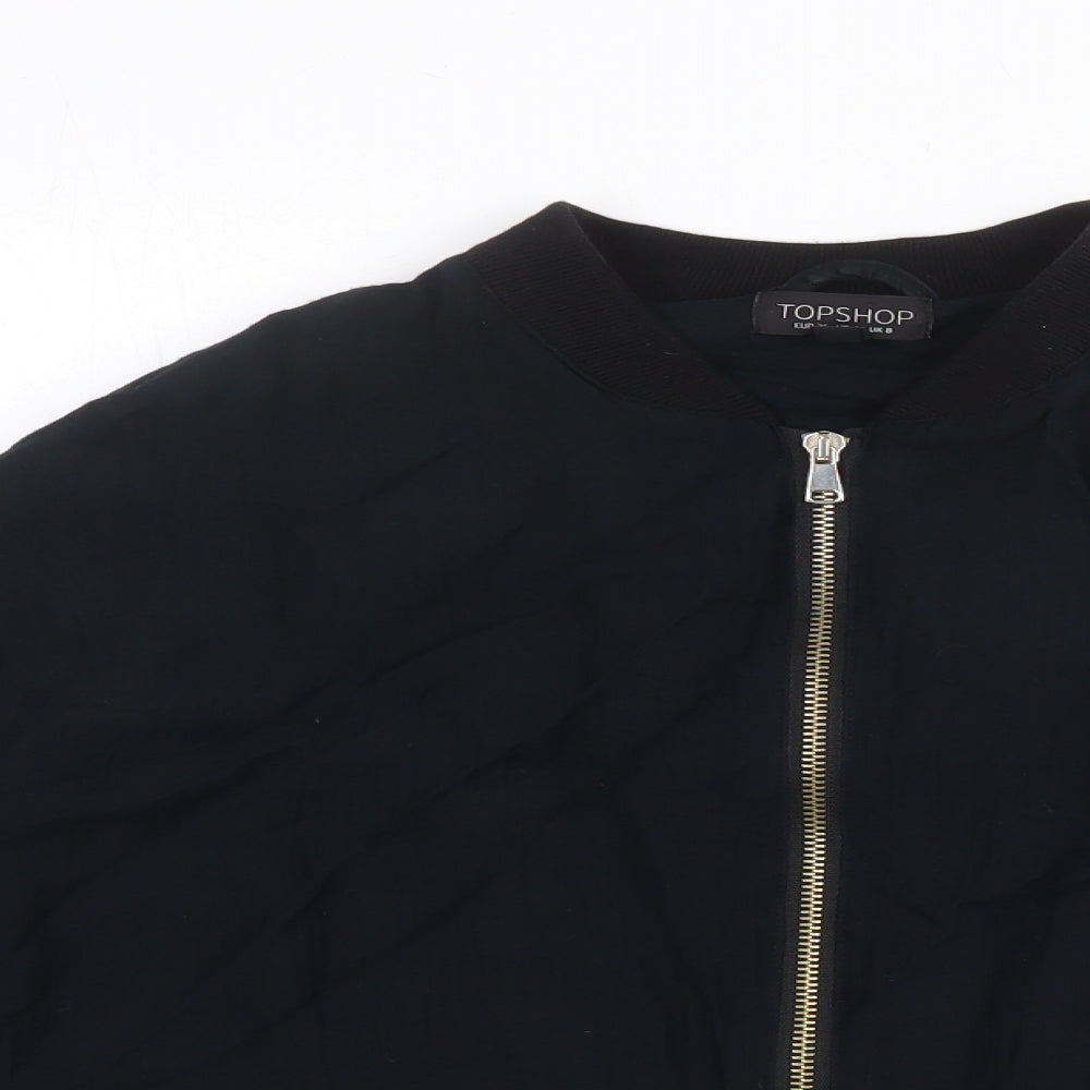 Topshop Womens Blue Jacket Size 8 Zip