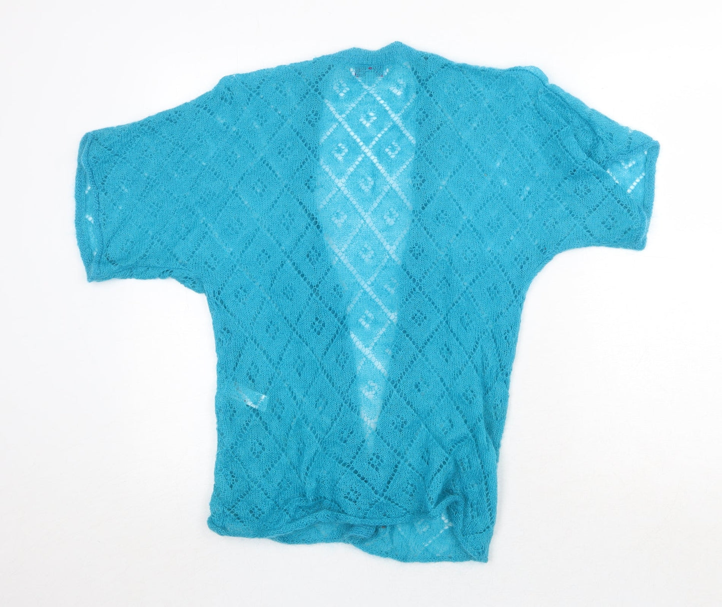 Debenhams Womens Blue V-Neck Wool Cardigan Jumper Size 12