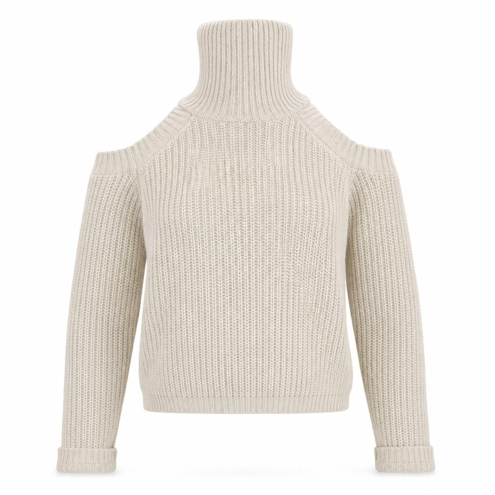 Missguided Womens Beige High Neck Acrylic Pullover Jumper Size S Pullover