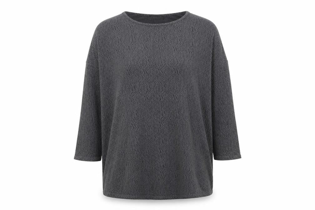 Warehouse Womens Grey Viscose Basic T-Shirt Size 10 Round Neck