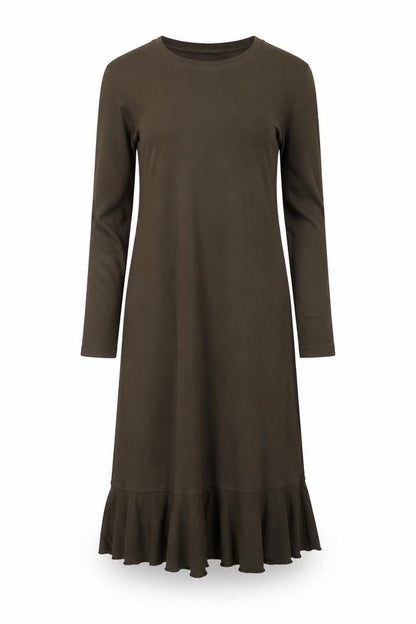 Zara Womens Green Cotton A-Line Size S Round Neck Pullover