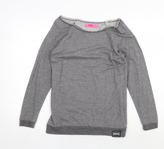 Pineapple Womens Grey Boat Neck Cotton Pullover Jumper Size XS