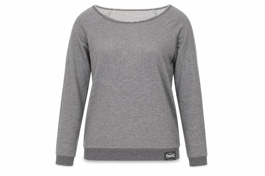 Pineapple Womens Grey Boat Neck Cotton Pullover Jumper Size XS