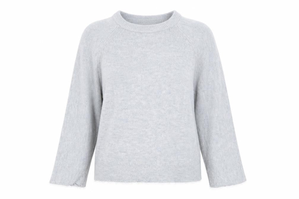 H&M Womens Grey Round Neck Acrylic Pullover Jumper Size L