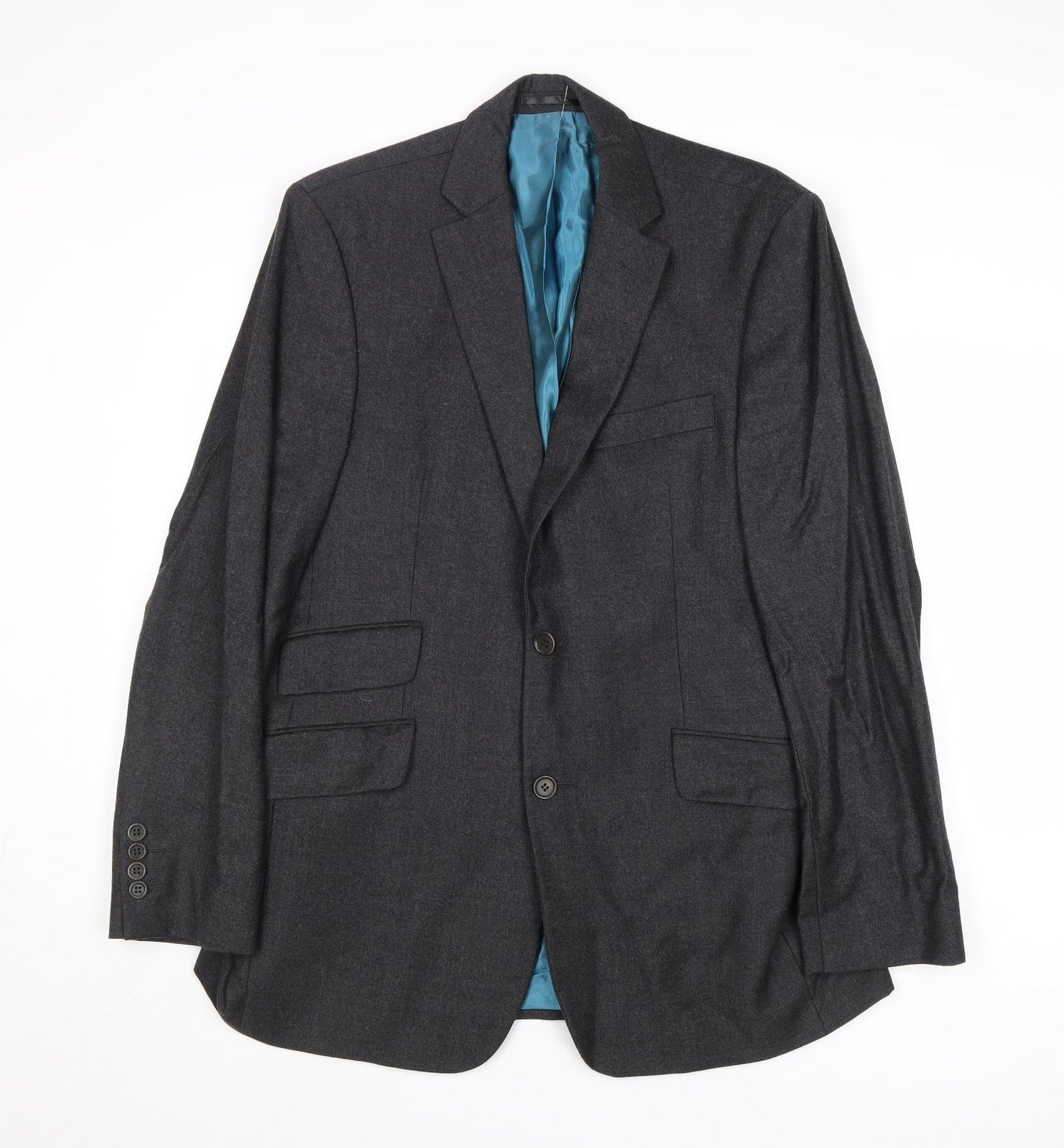 Linea Mens Grey Wool Jacket Suit Jacket Size 42 Regular
