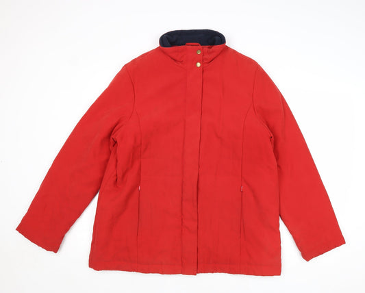 EWM Womens Red Jacket Size 16 Zip