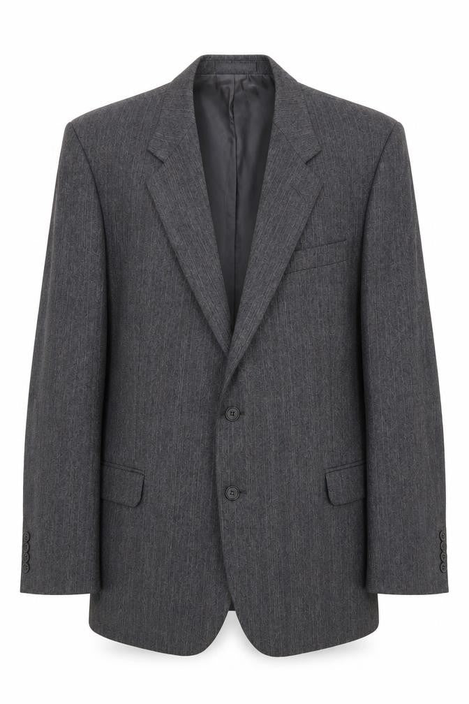 St Michael Mens Grey Striped Wool Jacket Suit Jacket Size 44 Regular