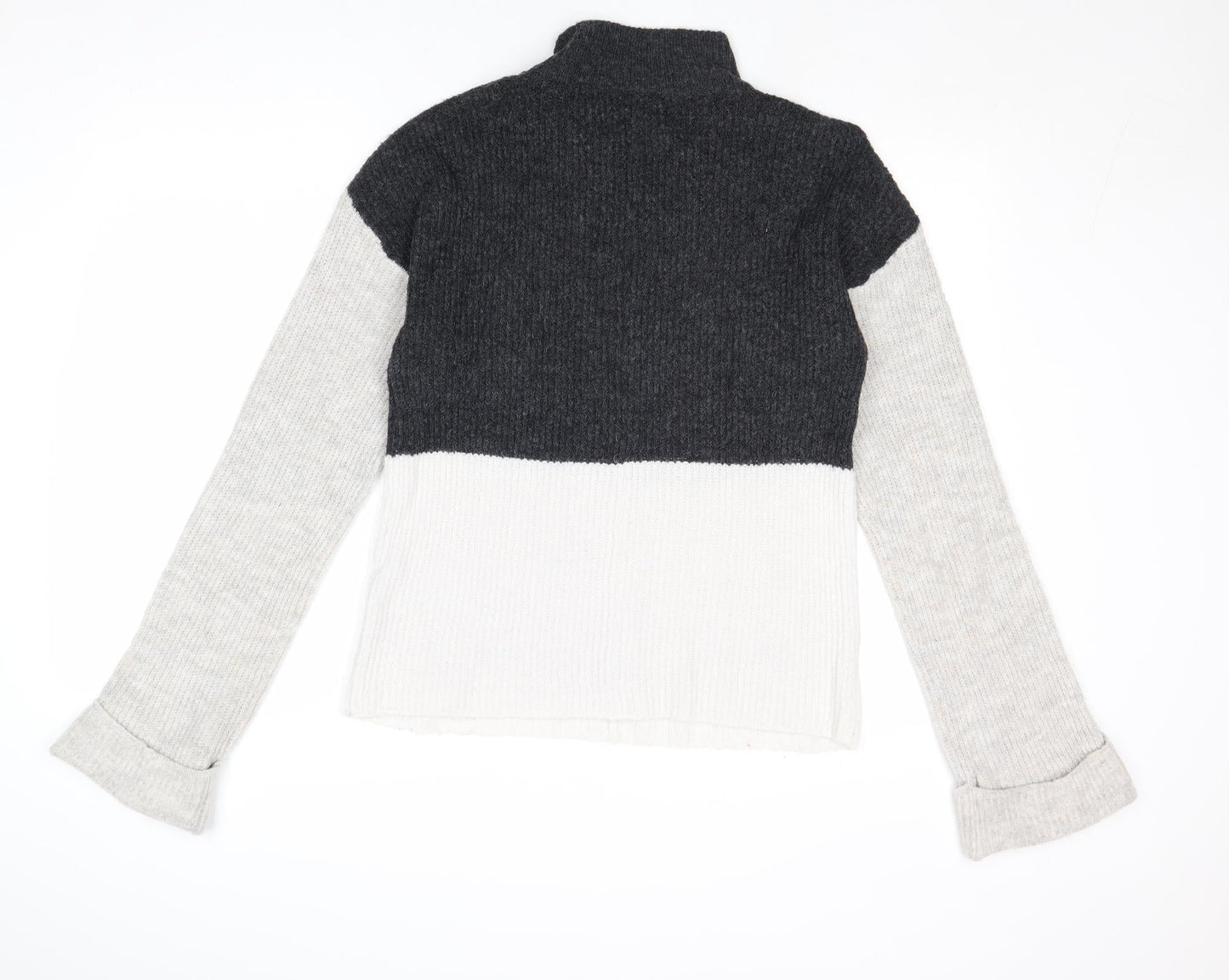 Missguided Womens Grey Round Neck Acrylic Pullover Jumper Size 8