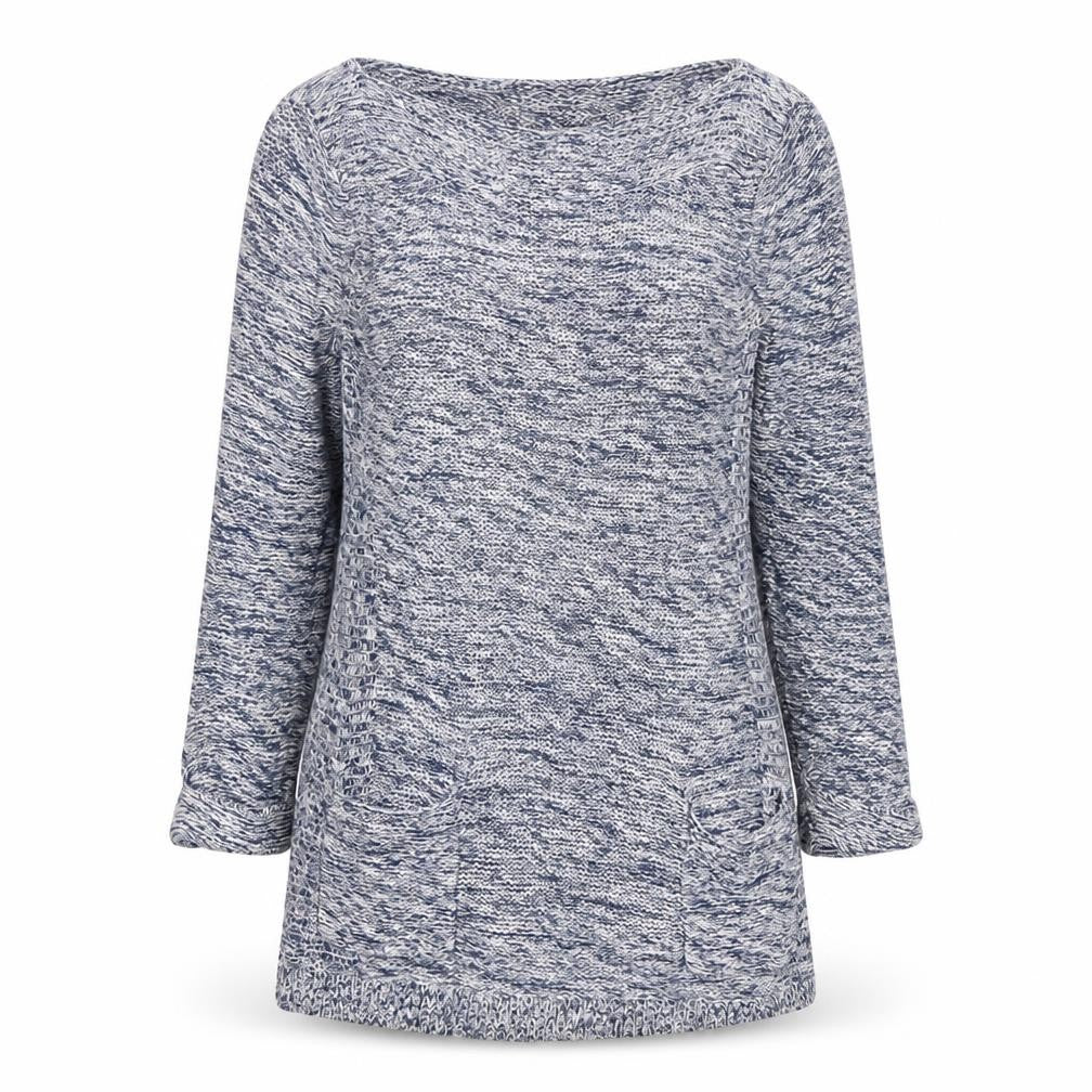 Wallis Womens Blue Round Neck Cotton Pullover Jumper Size S