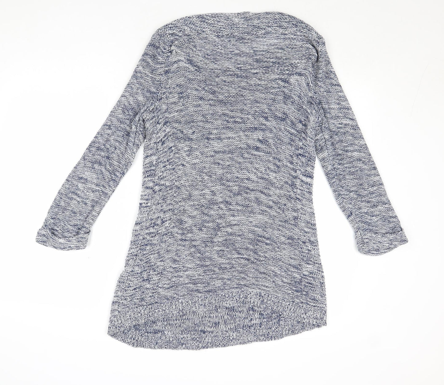 Wallis Womens Blue Round Neck Cotton Pullover Jumper Size S