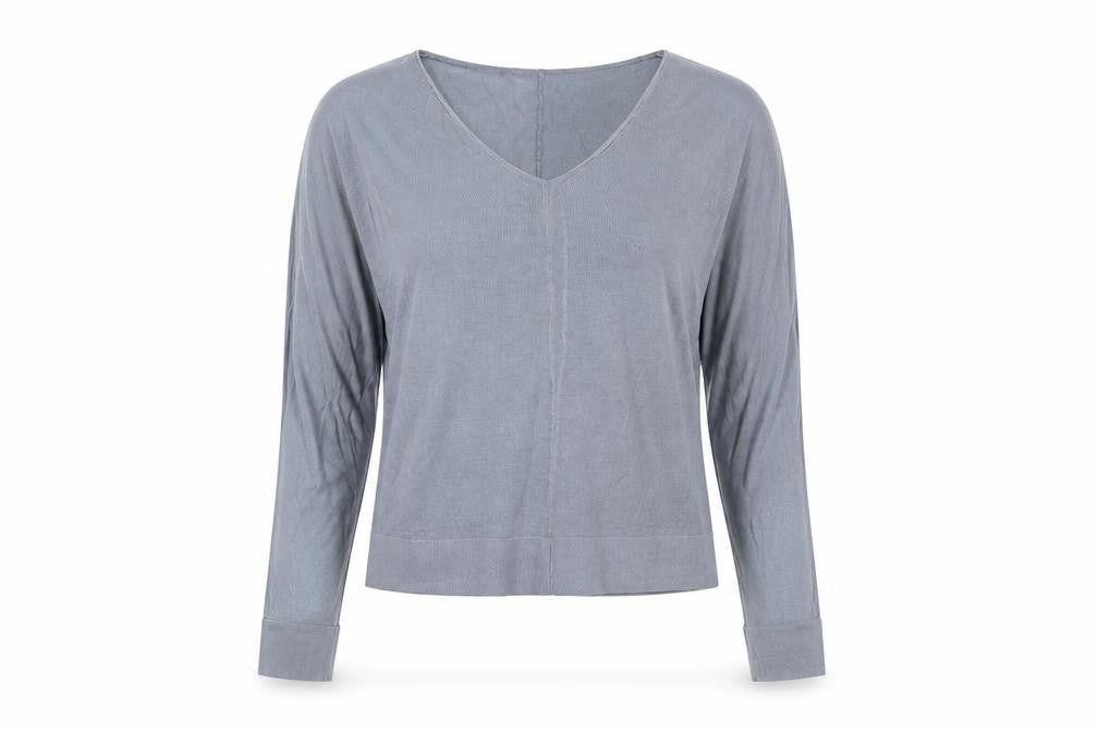 H&M Womens Grey V-Neck Acrylic Pullover Jumper Size M